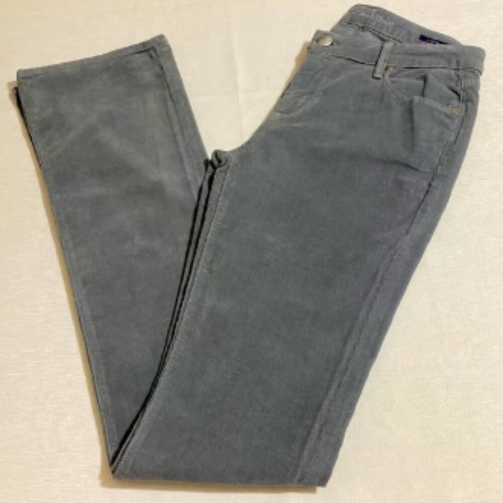 NWOT AGAVE Denim Smith Women's LINEA Classic Boot Corduroy Pants GRAY Size 27x35